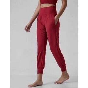 Athleta red salutation jogger